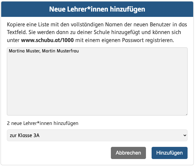Neue Lehrende anlegen